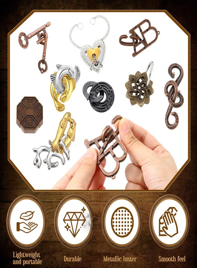 Yilloog 48 Pcs 3D Metal Puzzles Difficult Metal Brain Assortment for Adults Game Highly Hard Brain IQ Logic Test Disentanglement for Mind Challenge(Vivid Style) - Image 5